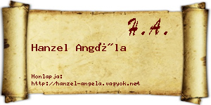 Hanzel Angéla névjegykártya